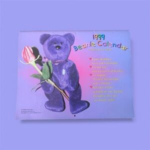 1999 Beanie Calendar with Purple Bear